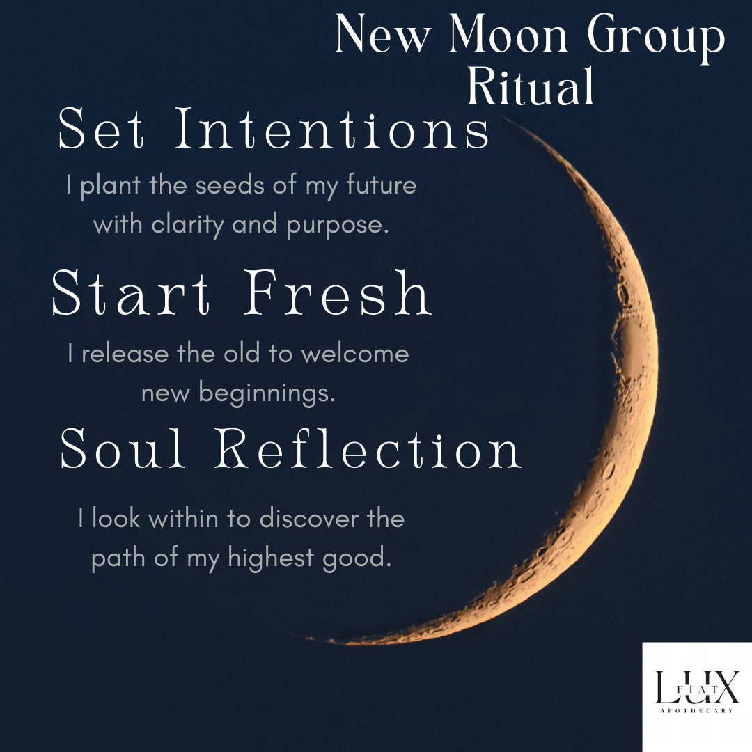 New Moon Group Ritual: Set Intentions, Start Fresh, and Soul Reflection