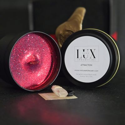 3 ounce Attraction Spelled Candle Luxury Wooden Wick
