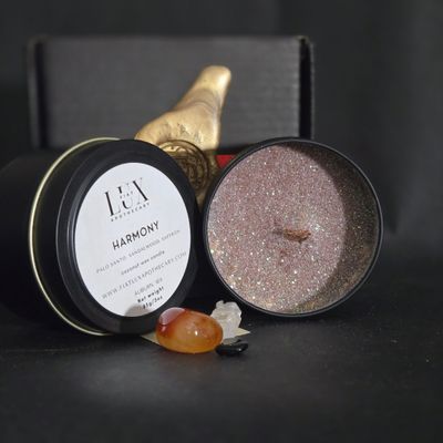 Harmony Spelled Conjure Candle | LUXURY | Handcrafted | Coconut Soy Scented Candle with Herbs | Hand Poured |