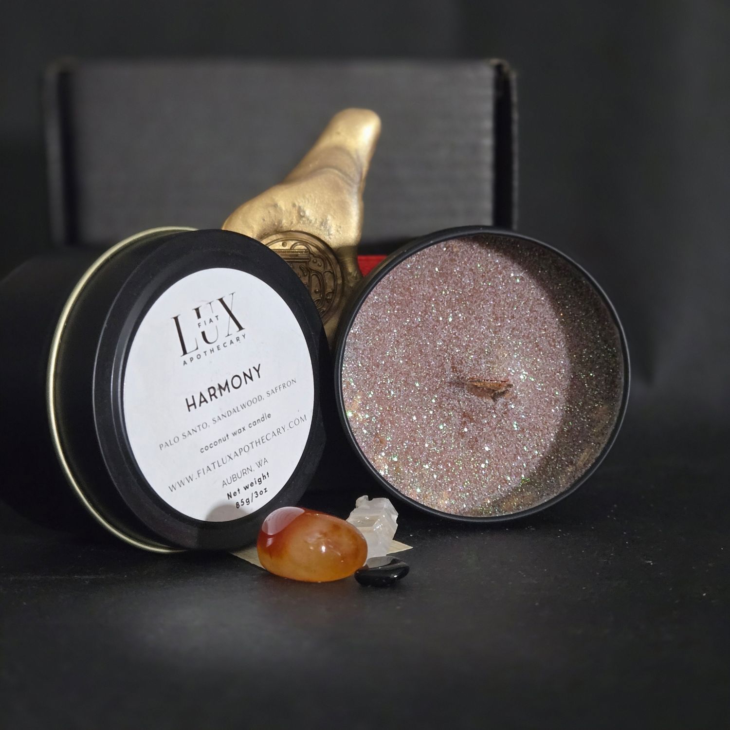Harmony Spelled Conjure Candle | LUXURY | Handcrafted | Coconut Soy Scented Candle with Herbs | Hand Poured |