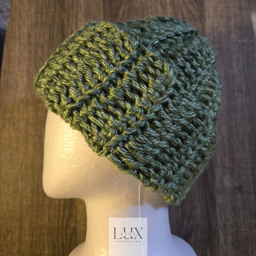 Moss &amp; Mist—Hand-Crocheted Beanie