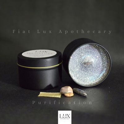 Purification Spelled Conjure Candle Kit 3 ounces | LUXURY | Handcrafted | Coconut Soy Scented Candle with Herbs | Hand Poured |