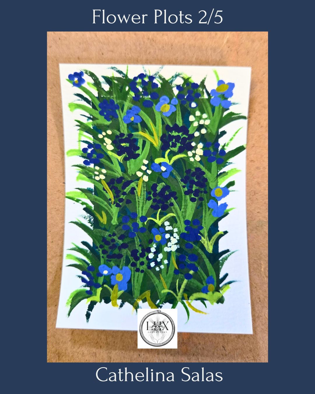 Flower Plots No. 2/5, Original Gouache Painting