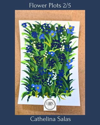 Flower Plots No. 2/5, Original Gouache Painting