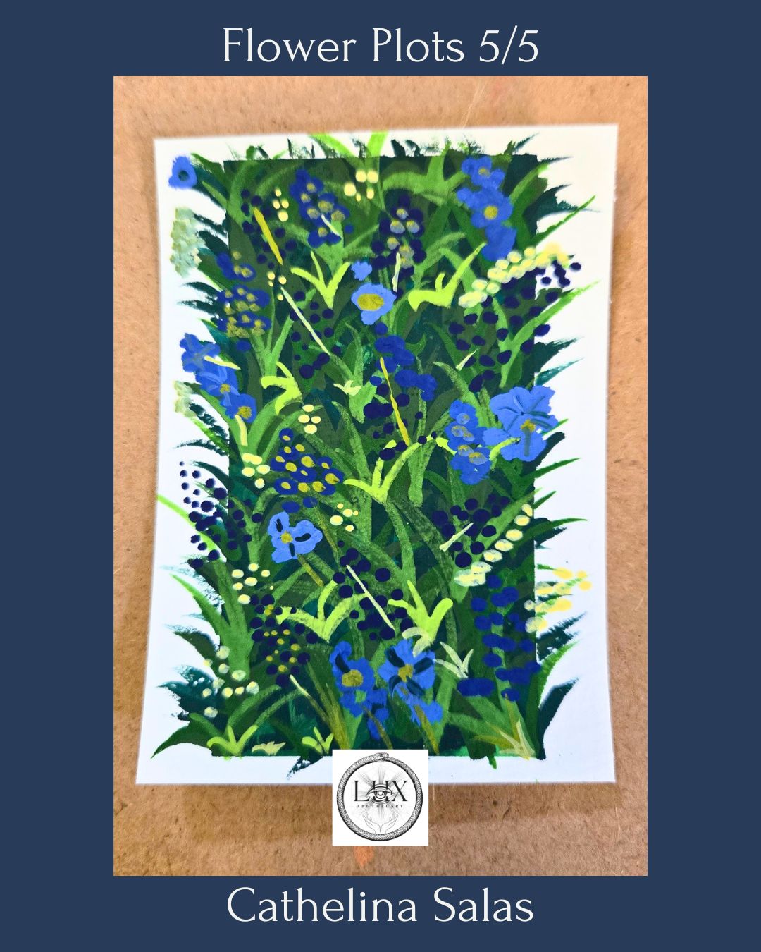 Flower Plots No. 5/5, Original Gouache Painting