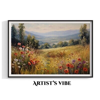 Mountain Meadow Oil Painting