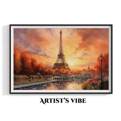 Eiffel Tower Paris Watercolor