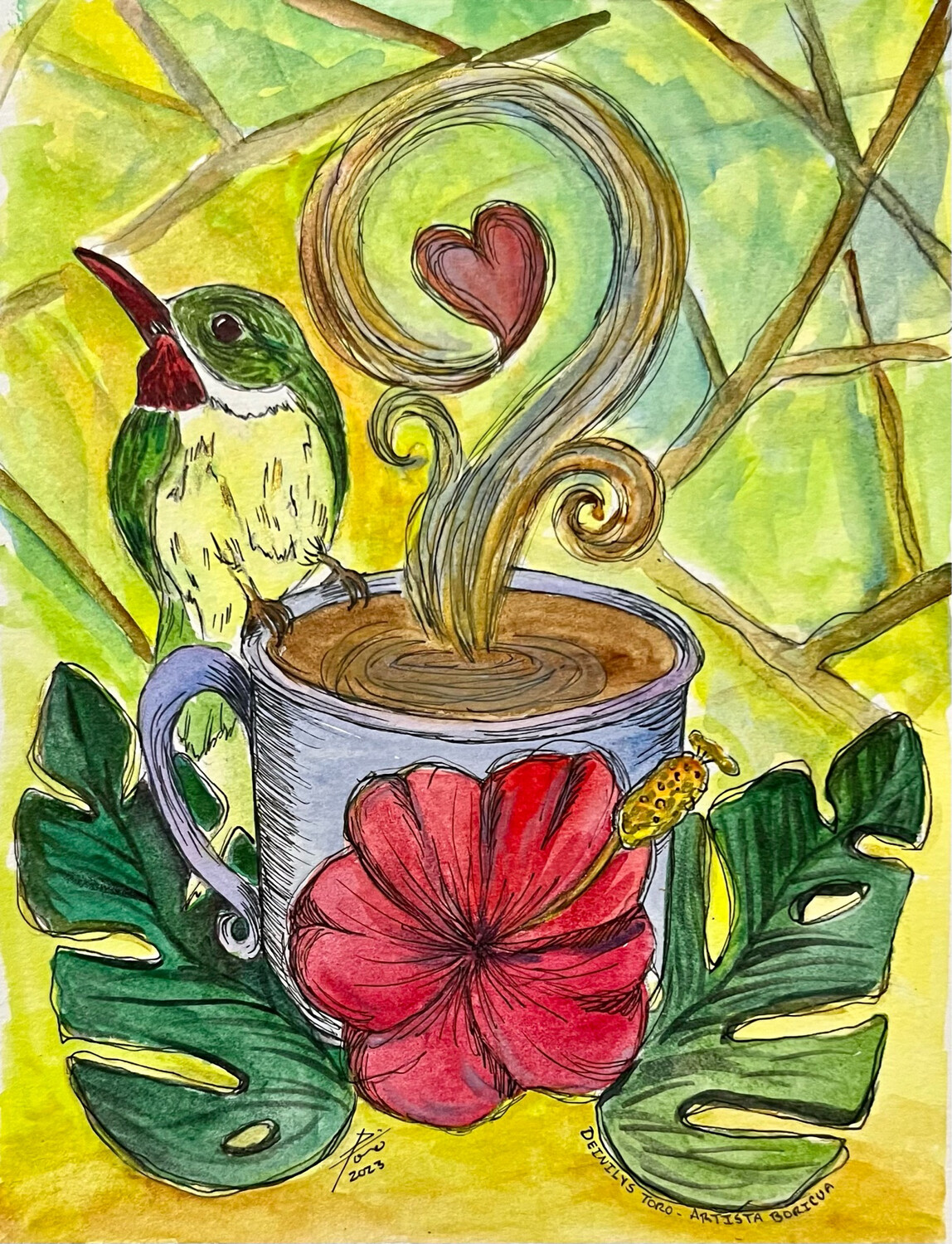 Art Print Cafecito borincano