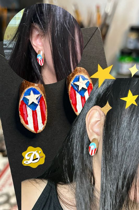 Banderitas en madera