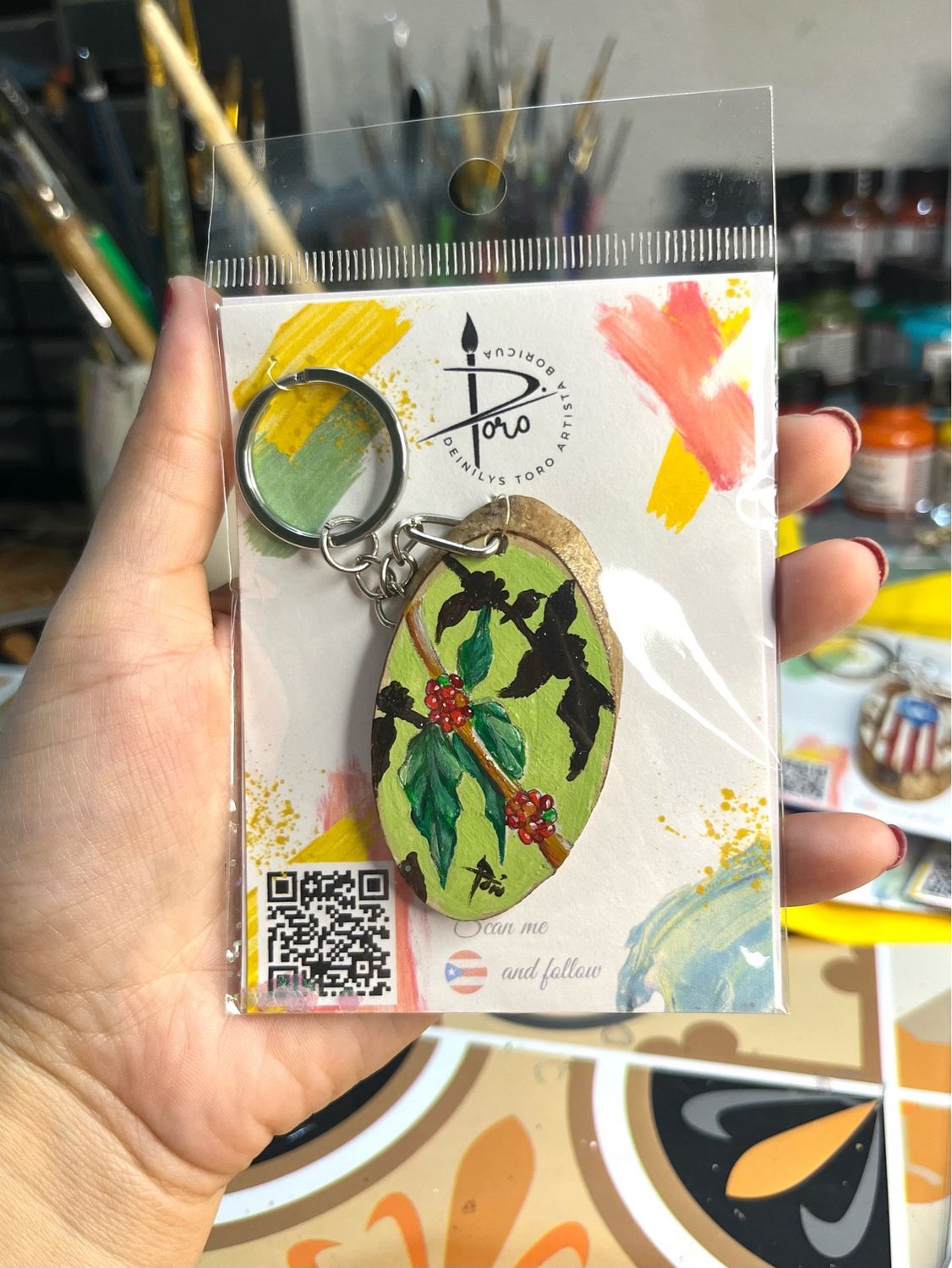 Arte ramitas de café