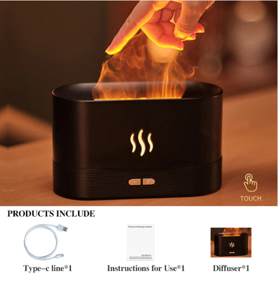 REUP Flame Aroma Diffuser Air Humidifier Ultrasonic Cool Mist Maker