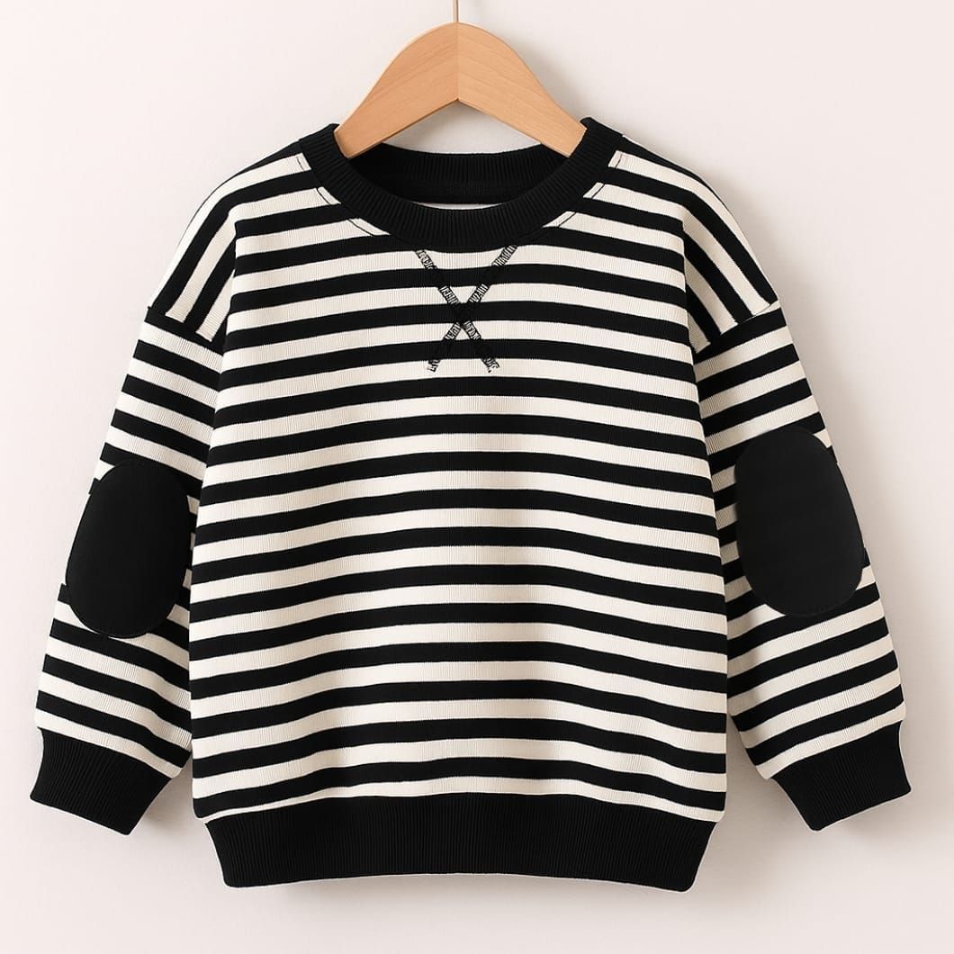 تيشيرت مخطط ابيض واسود