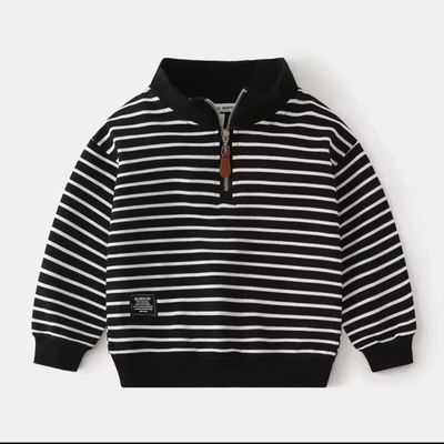 بلوز اسود مخطط ابيض