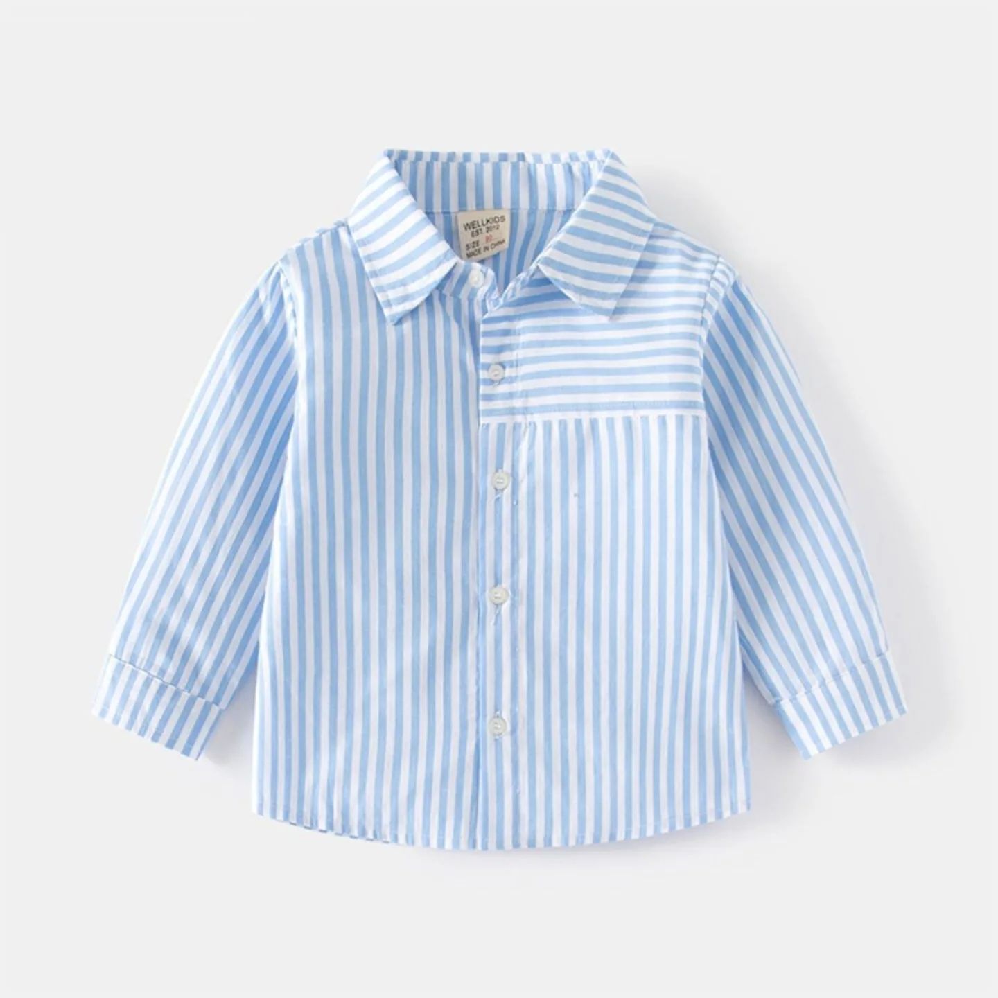 قميص سمائي مخطط