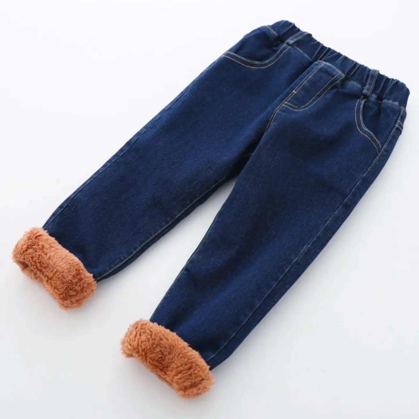 بنطلون مبطن ازرق