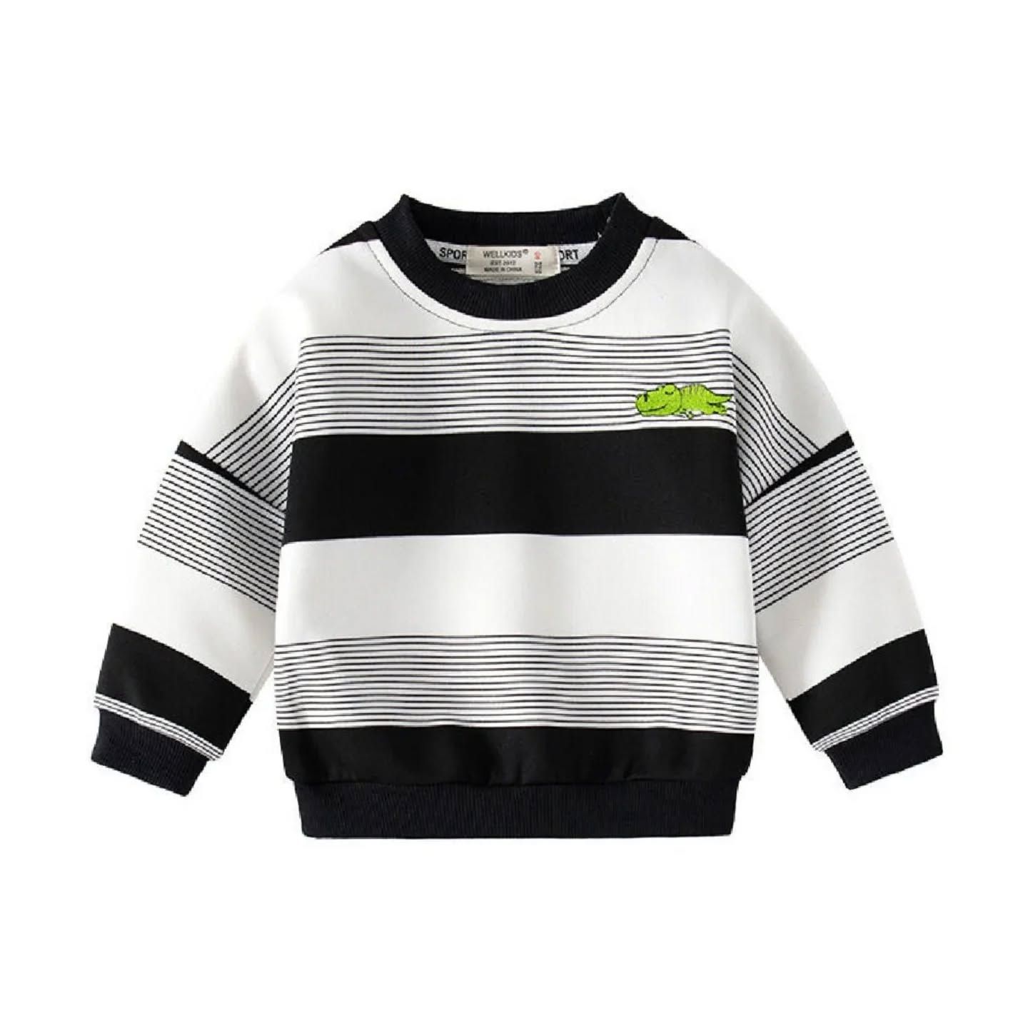 تيشيرت ابيض واسود تمساح