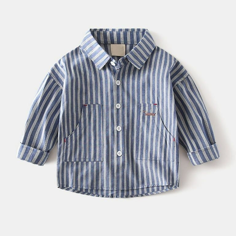 قميص مخطط ردن جيبين