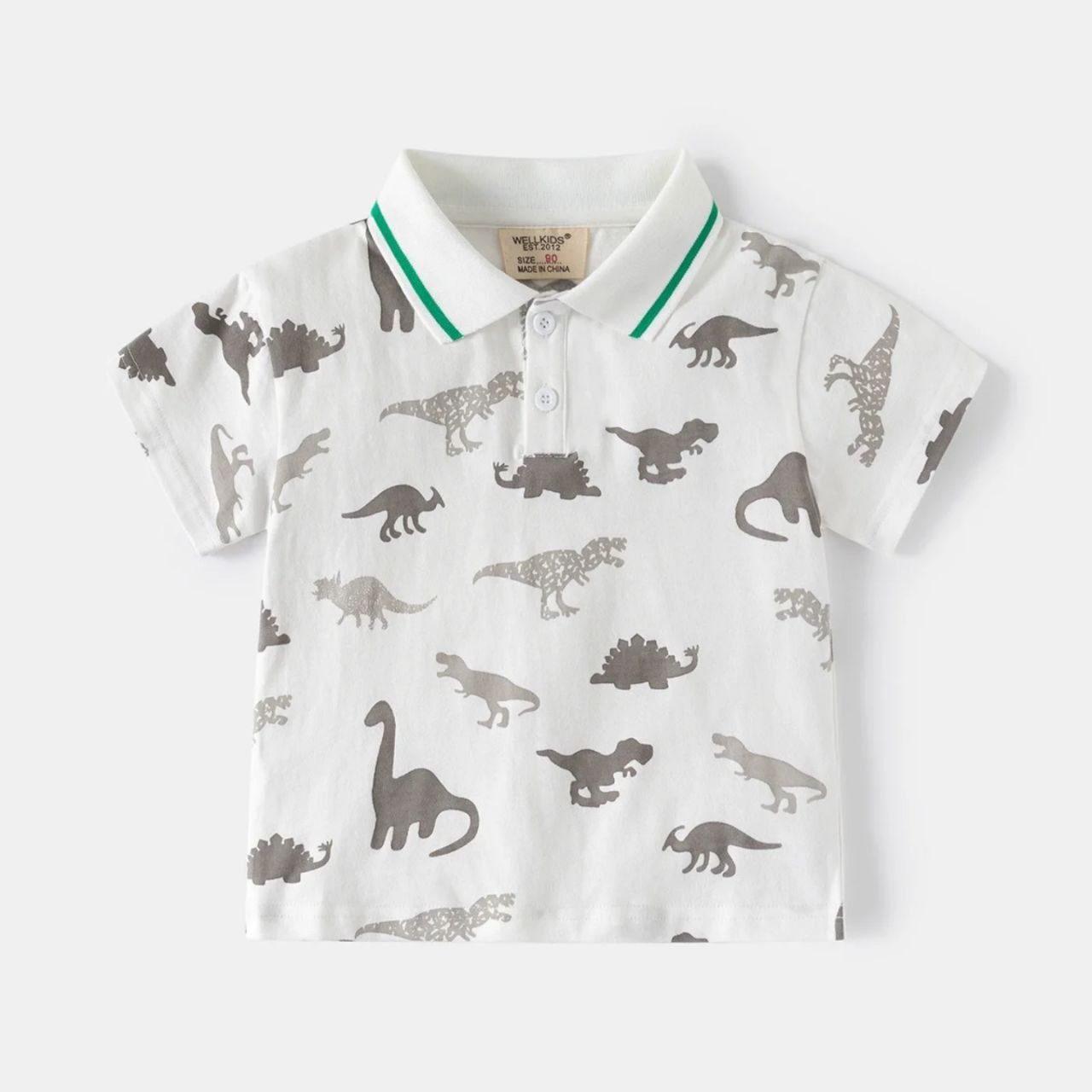 بولوشيرت اطفال دينصورات ابيض