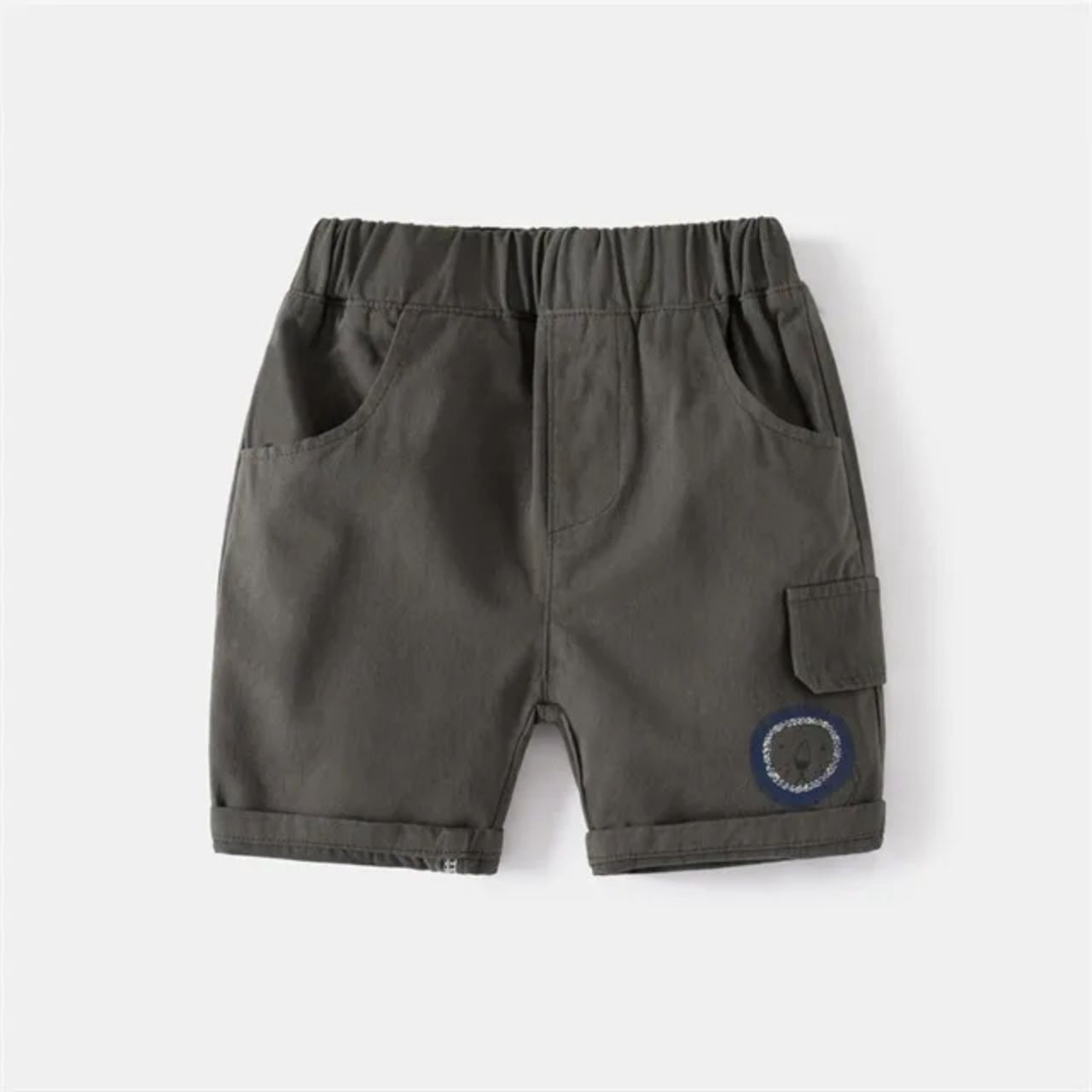 شورت كتان رمادي