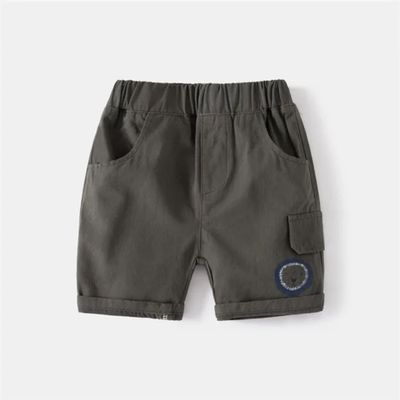 شورت كتان رمادي