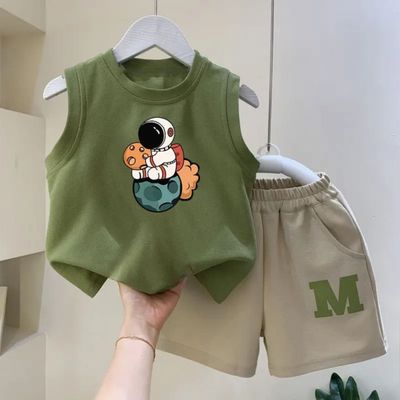 طقم كيموني تيشيرت اخضر شورت بيجي