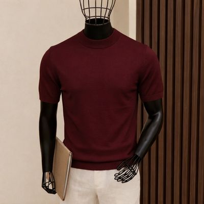 تيشيرت رجالي مودرن ماروني