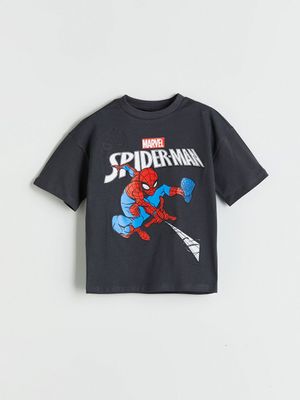 تيشيرت سبايدرمان اسود نفطي