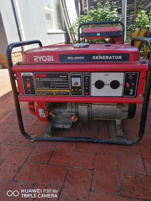 Ryobi 5.5kva RG6900k petrol generator Store Generator Repairs Cape