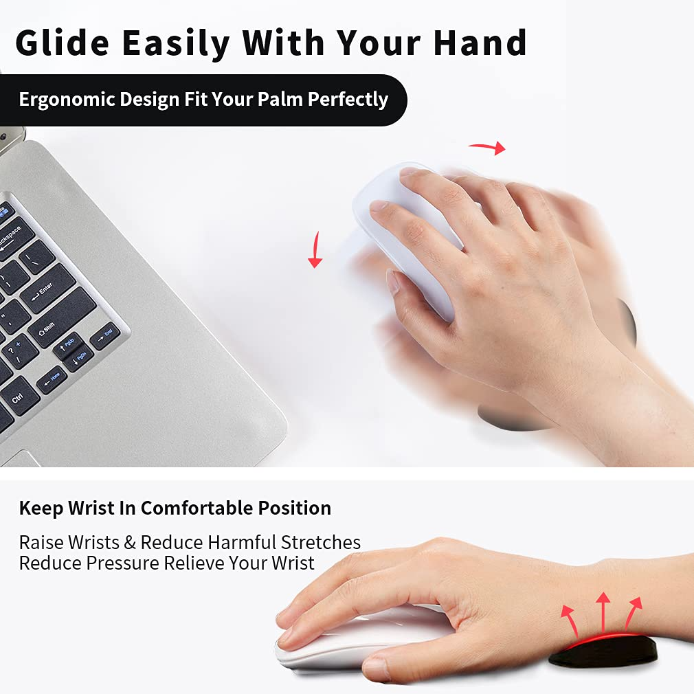 GlidePro Mouse Wrist Rest - Ergonomic Silicone Wristband Mouse Pad