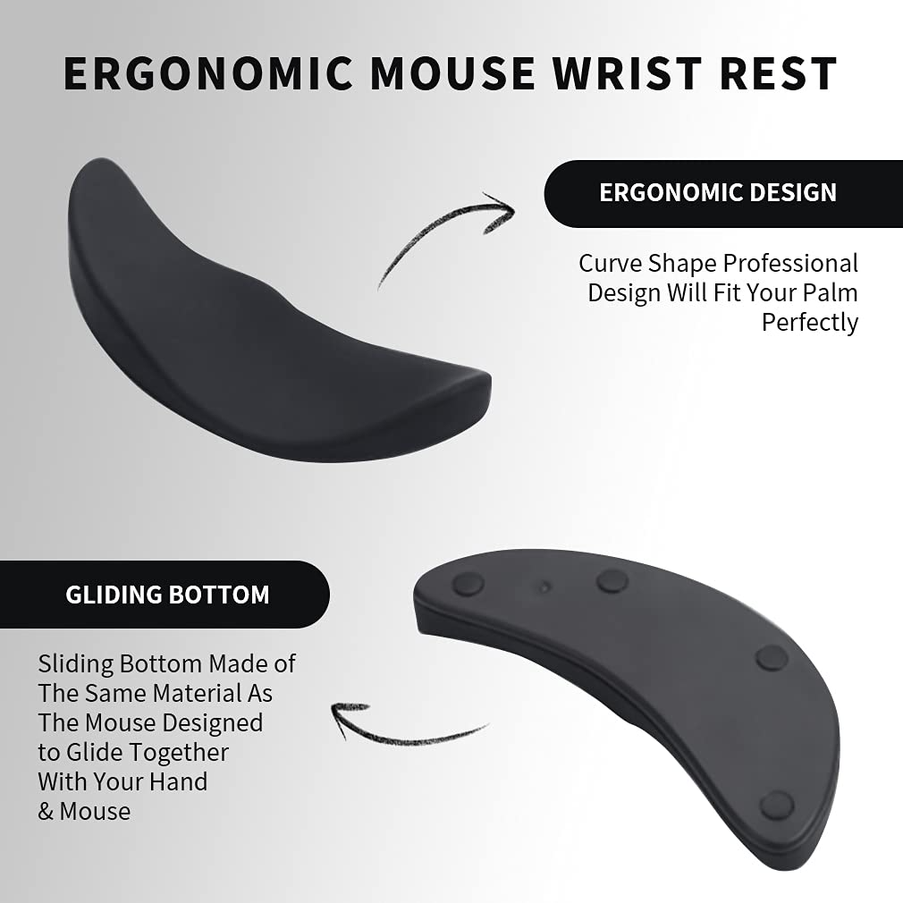 GlidePro Mouse Wrist Rest - Ergonomic Silicone Wristband Mouse Pad