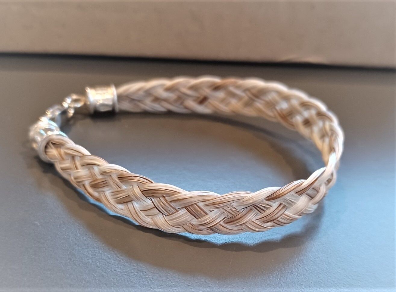 Horsehair keepsake bracelet made using your own horses hair. Sterling silver findings.  Memory jewellery. Memorial jewellery