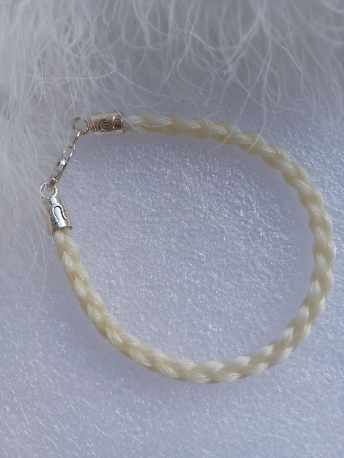 Horsehair keepsake bracelet made using your own horses hair. Sterling silver findings. Memory jewellery. Memorial jewellery