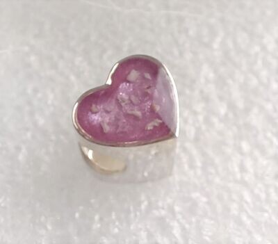 Sterling Silver HEART Charm Bead can be Engraved