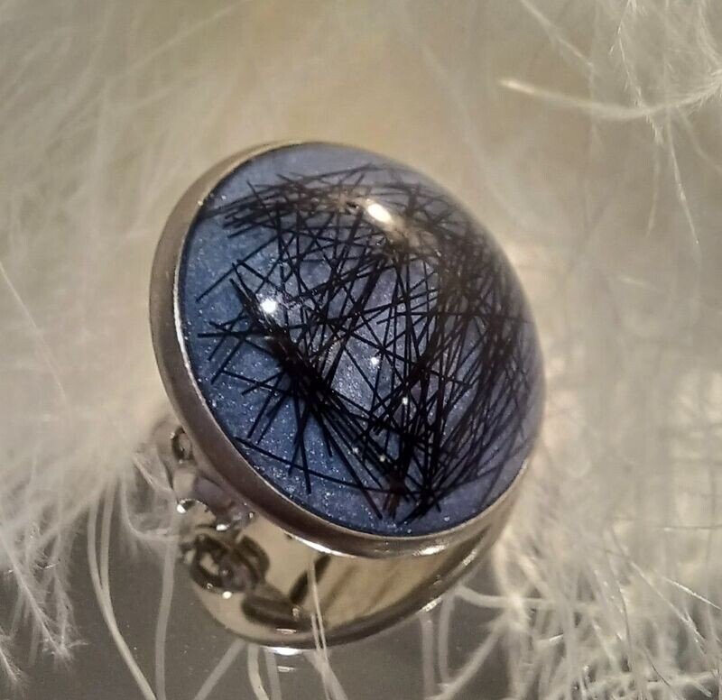 Stainless steel brooch to contain the hair, fur or ashes you send me.  Memorial Jewellery Keepsake Jewellery