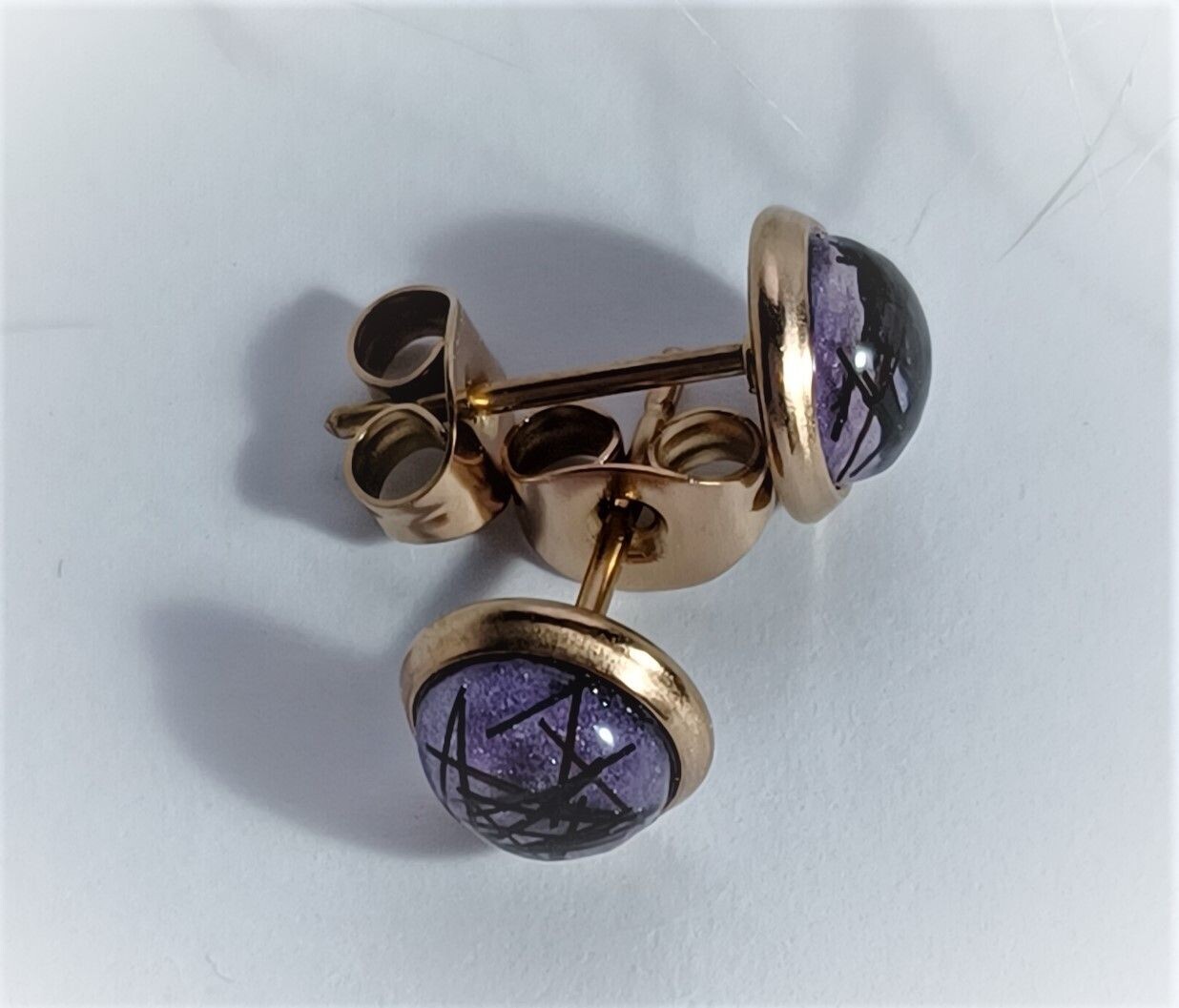 Stud Earrings 6mm ROSE GOLD Stainless Steel