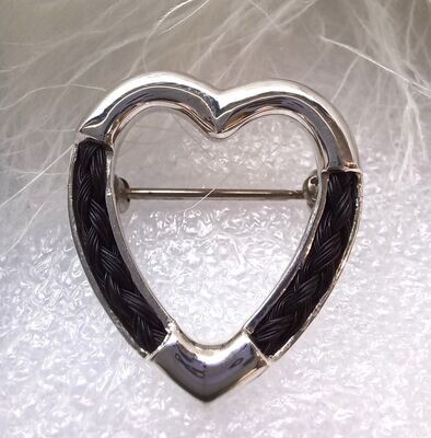 Heart Brooch braid inlay