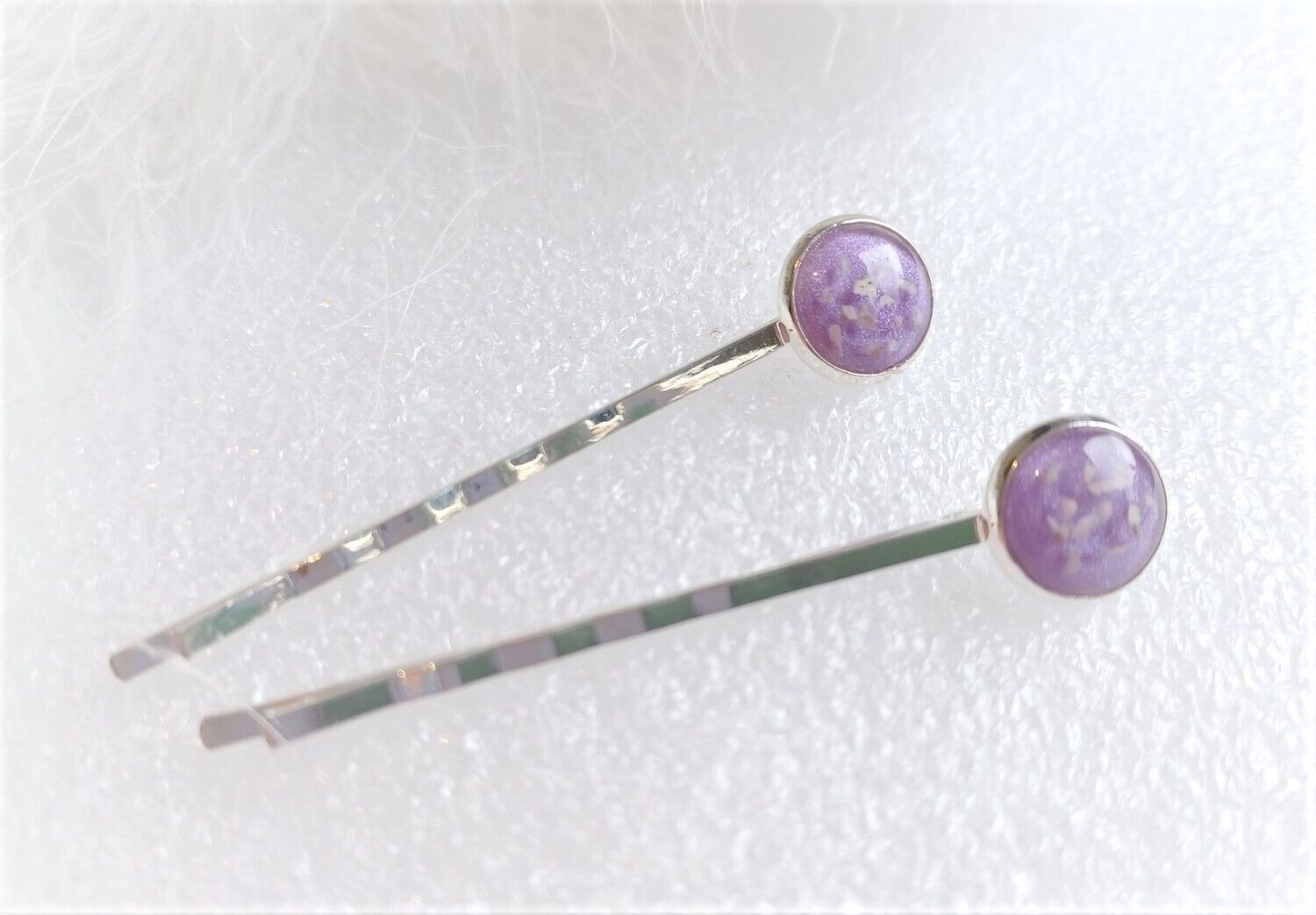 Hair slides, bobby pins. with stones that encapsulate the fur, hair or ashes you provide. Keepsake Jewellery. Memorial Jewellery. Memory Jewellery