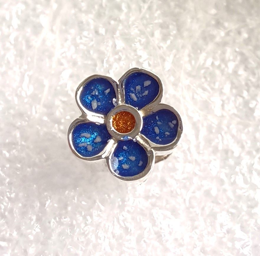 Sterling silver flower charm bead. To contain fur, hair or ashes you provide. Keepsake Jewellery. Memorial Jewellery. Memory Jewellery