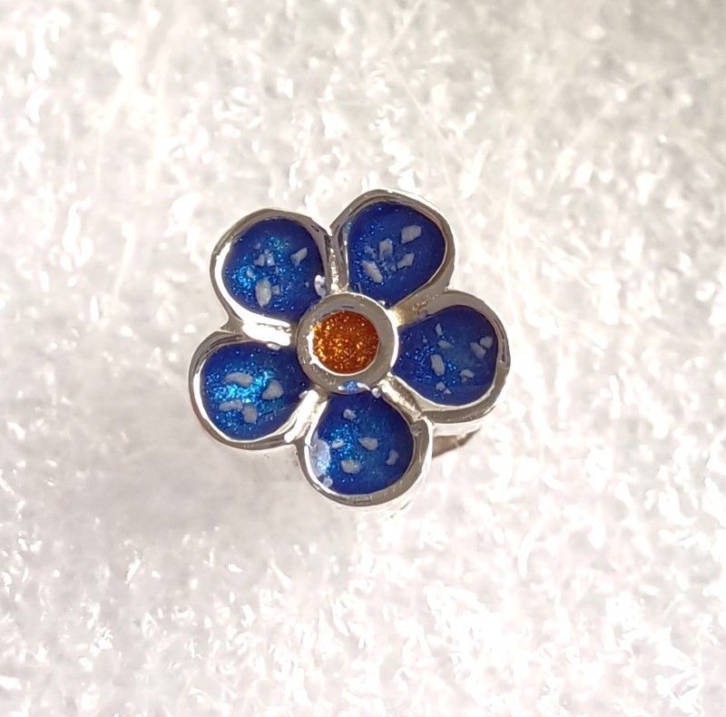 Sterling silver flower charm bead. To contain fur, hair or ashes you provide. Keepsake Jewellery. Memorial Jewellery. Memory Jewellery