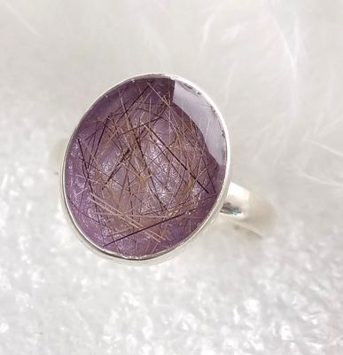 Sterling silver Oval ring  with a stone containing the hair, fur or ashes you send me.  Memorial jewellery, Keepsake Jewellery