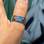 Titanium bubble  ring  to containing the hair, fur or ashes you send me.  Memorial jewellery, Keepsake Jewellery