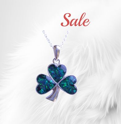 Sterling Silver shamrock pendant and chain to contain a stone encapsulating the hair, fur or ashes you send me.  Memorial Jewellery Keepsake Jewellery  Irish jewellery