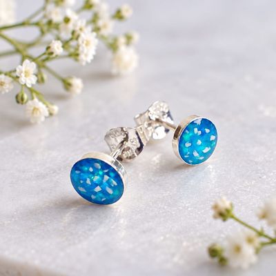Round stud Earrings 5mm cabochon Round stud Earrings 5mm cabochon