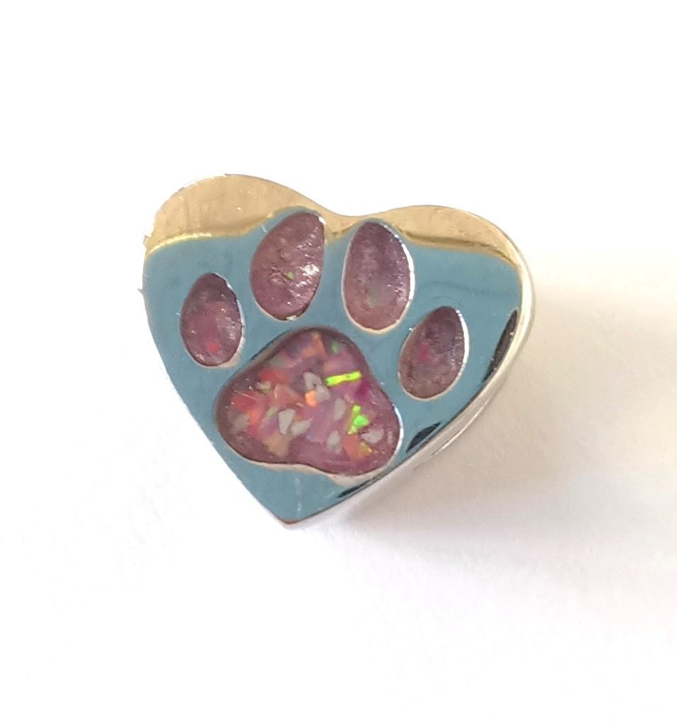 PAW Charm Bead - Stainless Steel - can be engraved PAW Charm Bead - Stainless Steel - can be engraved