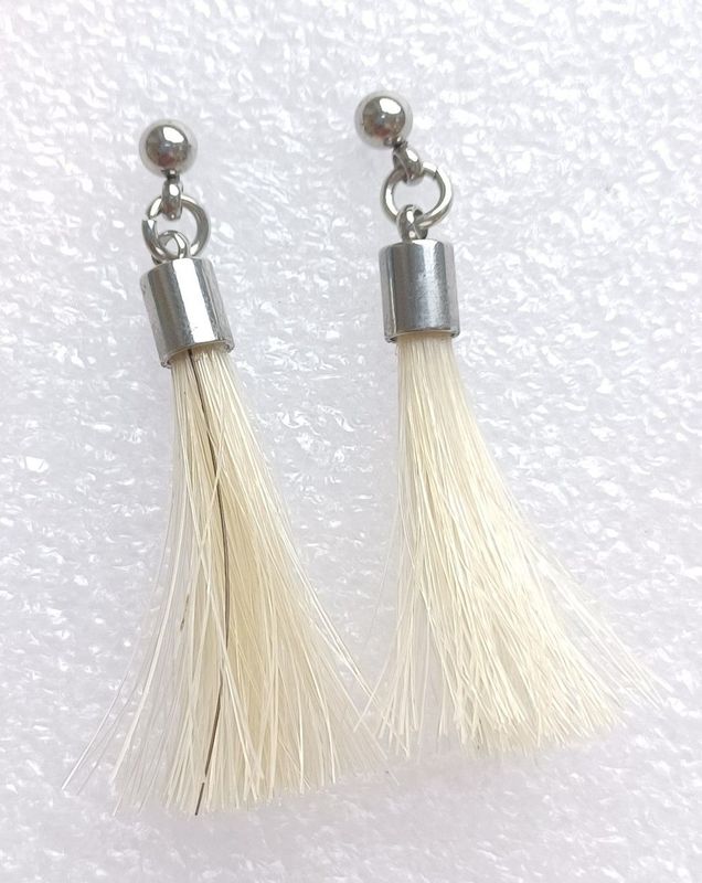 Tassel Stud earrings using your own horses hair Tassel Stud earrings using your own horses hair