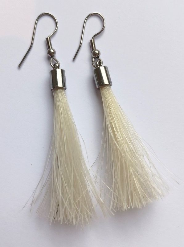 Tassel earrings using your own horses hair Tassel earrings using your own horses hair