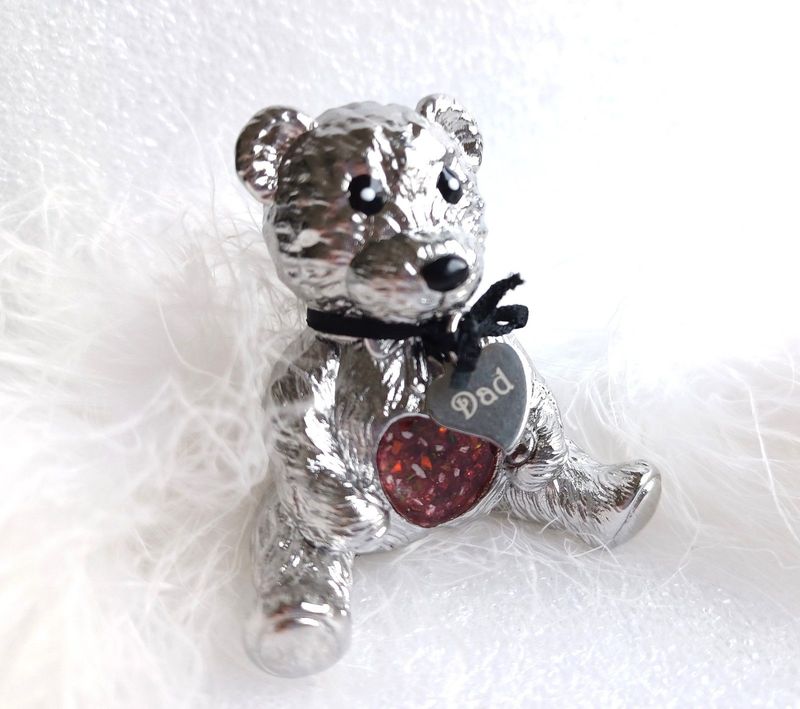 Bear paper weight with heart inlay to contain hair, fur or ashes Bear paper weight with heart inlay to contain hair, fur or ashes