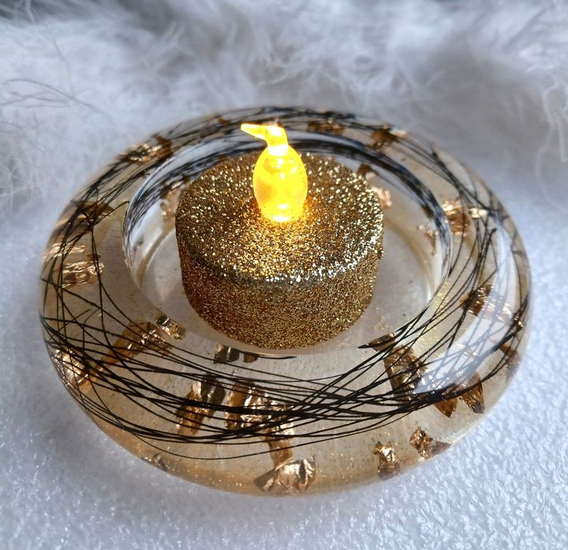 Tea Light Holder with Gold or silver leaf Tea Light Holder with Gold or silver leaf