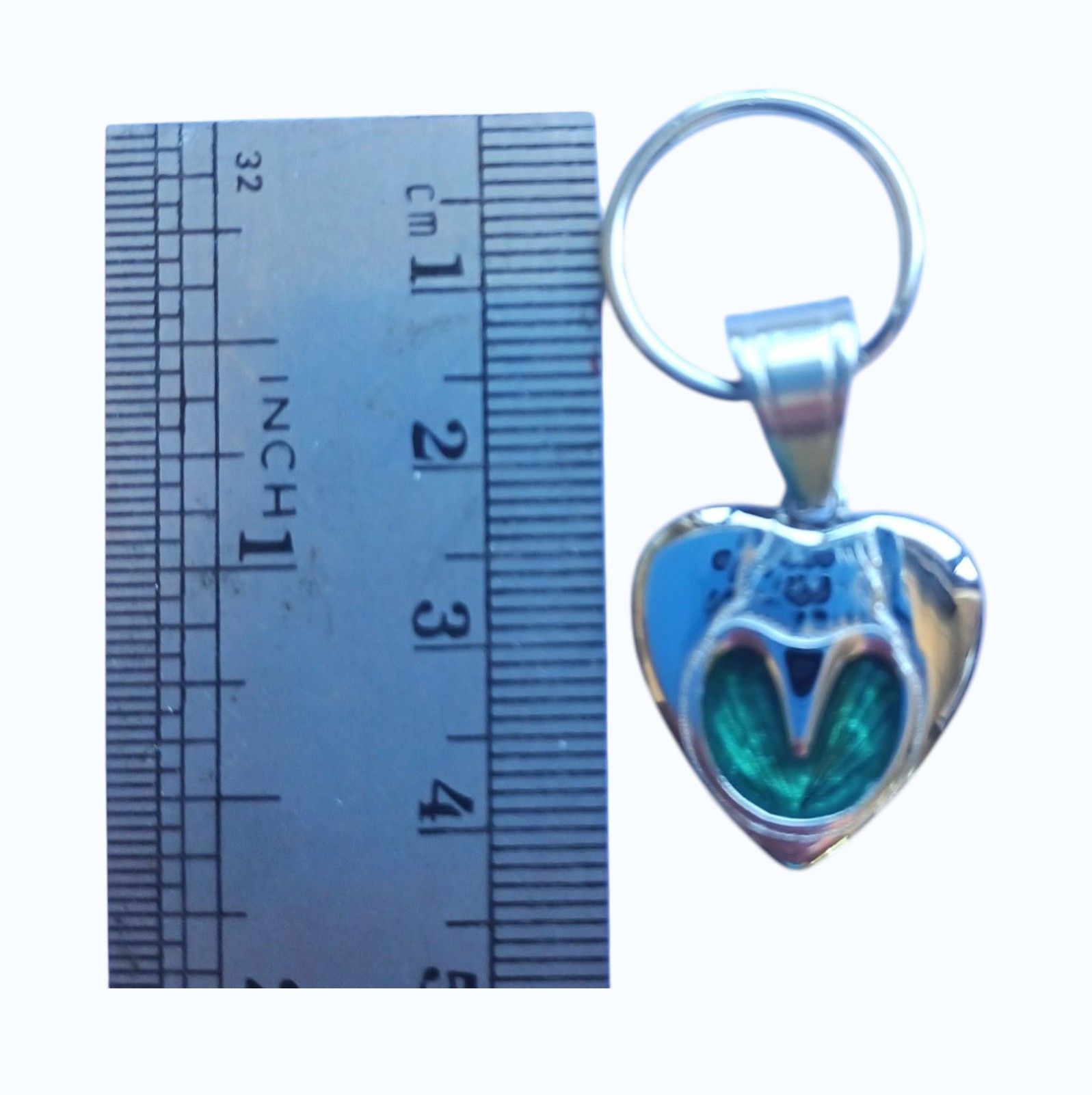Stainless Steel heart with HOOF inlay, Pendant or Key charm can be engraved