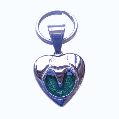 Stainless Steel heart with HOOF inlay, Pendant or Key charm can be engraved Stainless Steel heart with HOOF inlay, Pendant or Key charm can be engraved